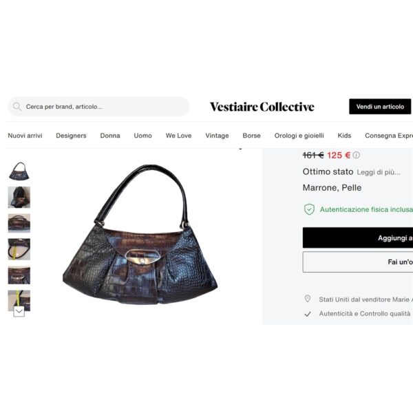 2567-Túi xách tay/đeo vai-FURLA crocodile embossed hobo bag-Khá mới20