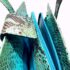 4001-Túi xách tay-DINASTIE Italy python skin green tote/shoulder bag8