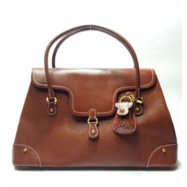 4007-Túi xách tay-FOLLI FOLLIE brown leather tote bag