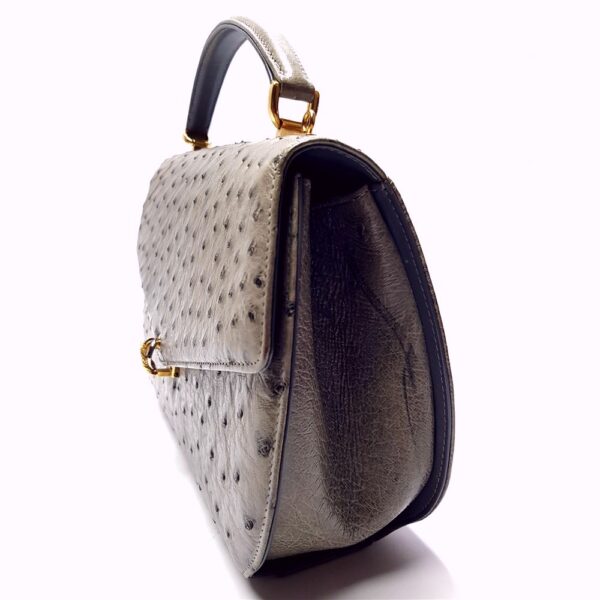 4010-Túi xách tay-PEACOCK Ostrich leather handbag/shoulder bag2