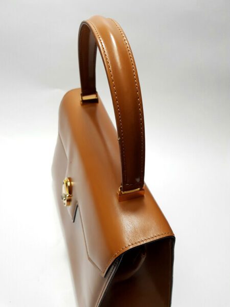 4011-Túi xách tay-LAMAF Italy brown leather handbag5