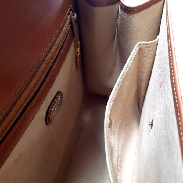 4011-Túi xách tay-LAMAF Italy brown leather handbag8