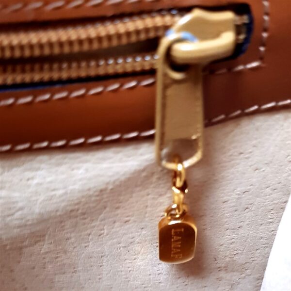 4011-Túi xách tay-LAMAF Italy brown leather handbag10