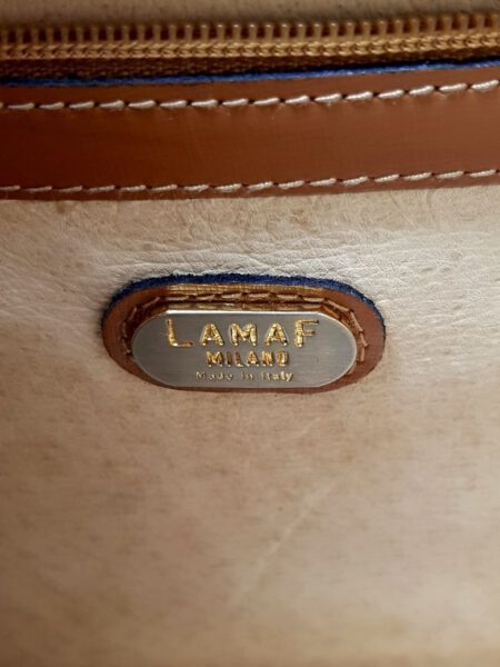 4011-Túi xách tay-LAMAF Italy brown leather handbag10