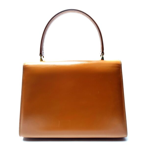 4011-Túi xách tay-LAMAF Italy brown leather handbag3