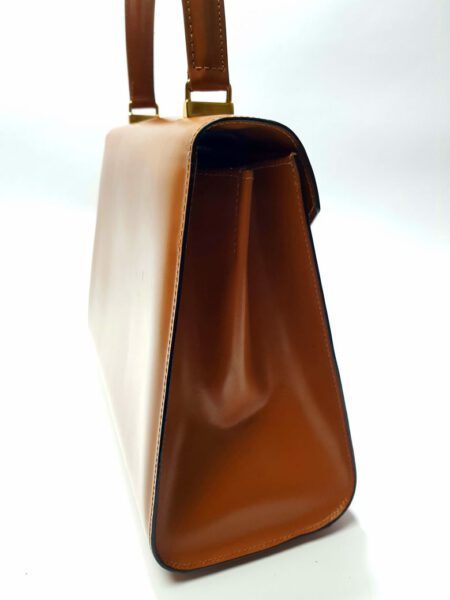 4011-Túi xách tay-LAMAF Italy brown leather handbag3
