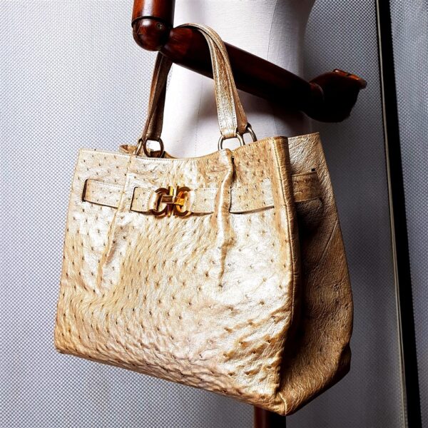 4012-Túi xách tay-JARDIN DE SACS ostrich leather tote bag13