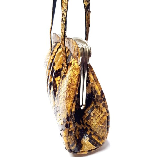 4017-Túi xách tay-PYTHON leather vintage handbag2