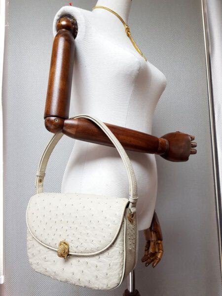 4027-Túi đeo vai-ACCENT ostrich skin shoulder bag0