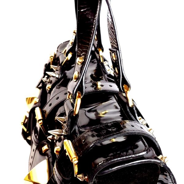 4005-Túi xách nữ/nam-MULBERRY Roxanne patent leather handbag-Khá mới9