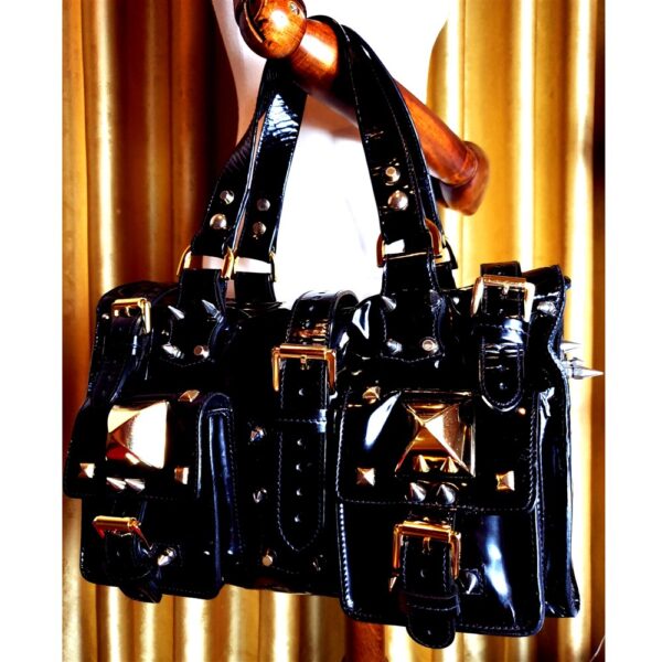 4005-Túi xách nữ/nam-MULBERRY Roxanne patent leather handbag-Khá mới1
