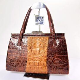 4021-Túi xách tay-CROCODILE leather vintage 1980s handbag-Đã sử dụng/Khá mới