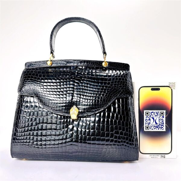 4019-Túi xách tay-CROCODILE skin handbag-Khá mới19