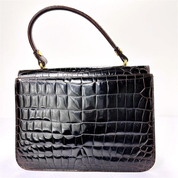 4020-Túi xách tay-GUIDO BORELLI crocodile skin handbag-Đã sử dụng/Khá mới4