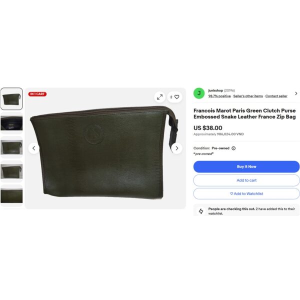 4035-Túi cầm tay-FRANCOIS MAROT France epi leather clutch-Mới/Chưa sử dụng9