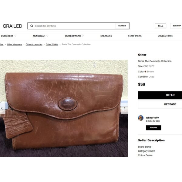 4036-Túi cầm tay-BONIA Italy men’s clutch-Đã sử dụng16