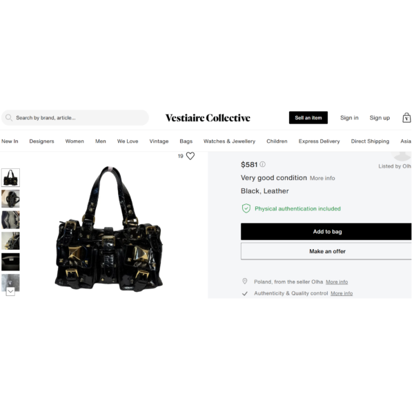 4005-Túi xách nữ/nam-MULBERRY Roxanne patent leather handbag-Khá mới27