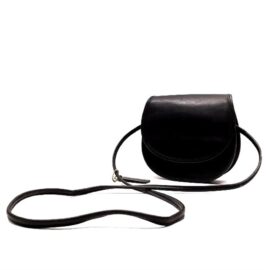 4148-Túi đeo chéo-COACH Casey black leather crossbody bag