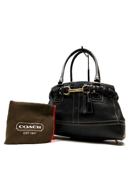 4159-Túi xách tay-COACH Hampton leather tote bag1