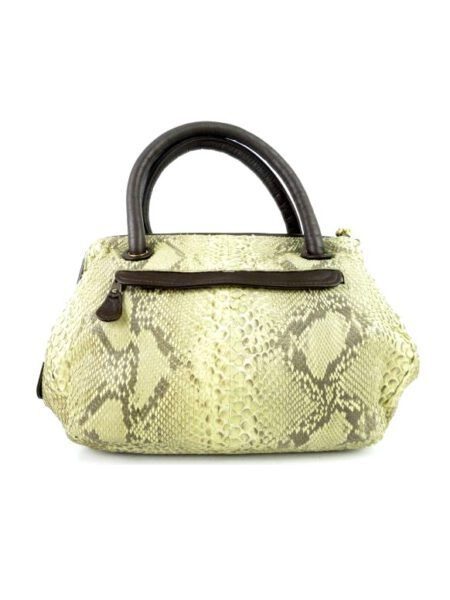 4266-Túi xách tay/đeo chéo-Python skin satchel bag1