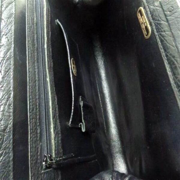 4265-Túi xách tay da đà điểu-COMTESSE Ostrich vintage tote bag8