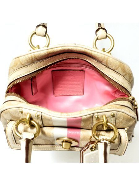 4221-Túi xách tay-COACH Heritage Stripe Small Dome handbag8