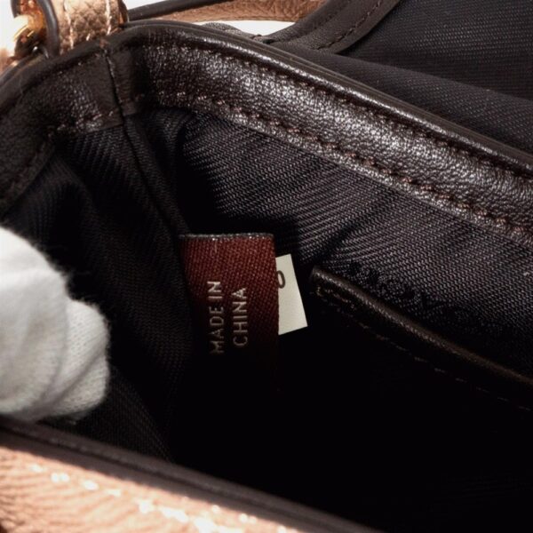 4233-Túi đeo chéo-COACH Crosstown Metallic Pebbled Gold Leather crossbody bag-Như mới10