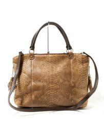 4286-Túi xách tay/đeo vai da trăn-Python skin satchel bag