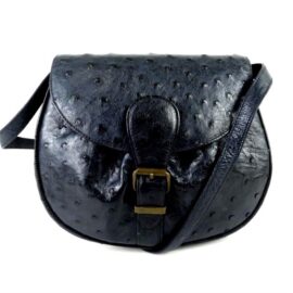 4288-Túi đeo chéo da đà điểu-SANT AGOSTINI ostrich leather crossbody bag