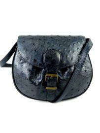 4288-Túi đeo chéo da đà điểu-SANT AGOSTINI ostrich leather crossbody bag