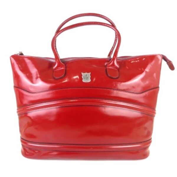 4245-Túi xách tay-PAUL SMITH red patent leather large tote bag1