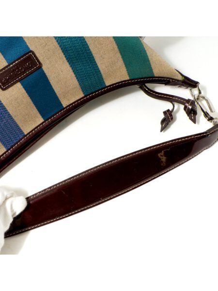 4346-Túi xách tay-LONGCHAMP Multicolour Striped Canvas hobo bag5