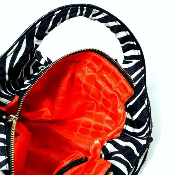 4354-Túi xách tay-KATE SPADE zebra pattern cloth tote bag8