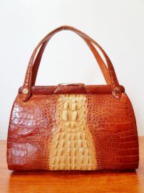 4055-Túi xách tay da cá sấu-Crocodile skin tote bag