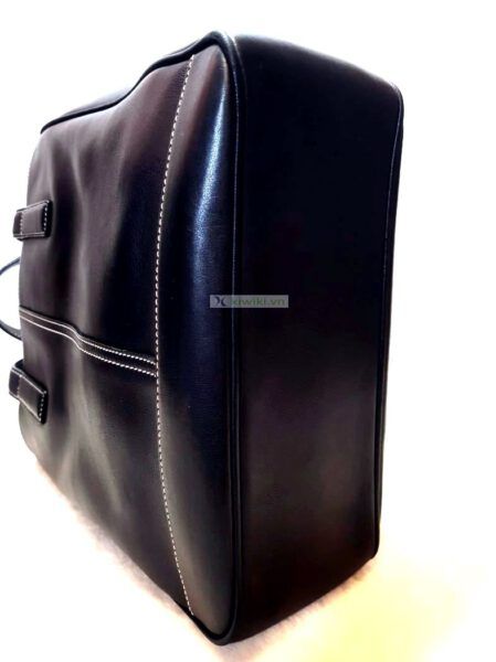 4303-Túi xách tay-COACH dark brown leather tote bag4