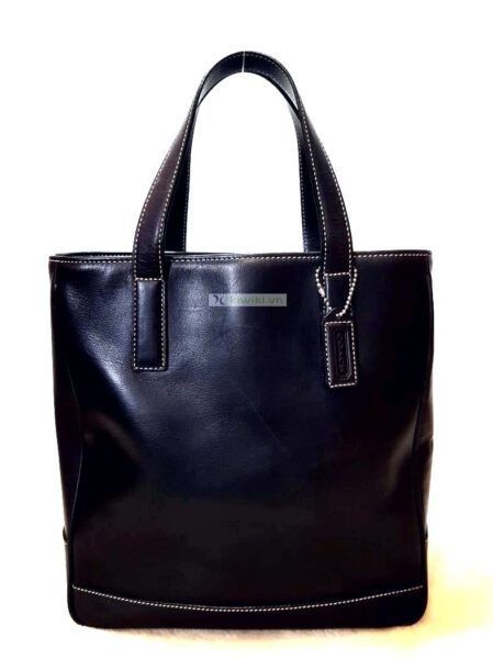 4303-Túi xách tay-COACH dark brown leather tote bag2