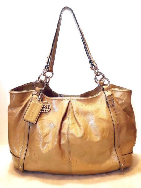 4333-Túi xách tay/đeo vai-COACH patent leather tote bag0