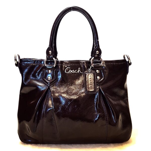4301-Túi xách tay/đeo vai-COACH Ashley Purse Brown Patent Leather satchel bag1