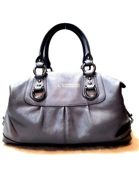 4314-Túi xách tay/đeo vai-COACH Ashley gray leather satchel bag2