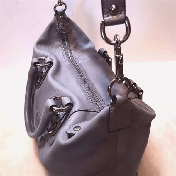 4314-Túi xách tay/đeo vai-COACH Ashley gray leather satchel bag5