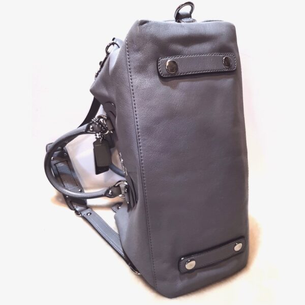4314-Túi xách tay/đeo vai-COACH Ashley gray leather satchel bag6