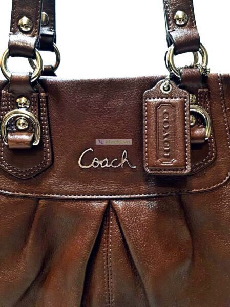 4317-Túi xách tay/đeo vai-COACH brown leather tote bag2