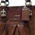 4317-Túi xách tay/đeo vai-COACH brown leather tote bag2