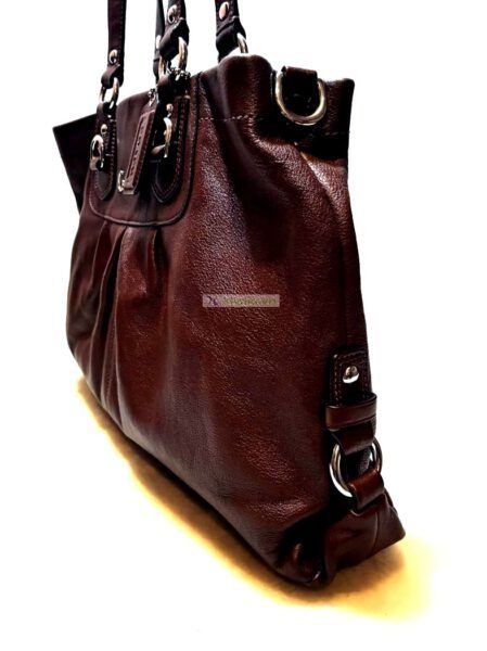 4317-Túi xách tay/đeo vai-COACH brown leather tote bag3