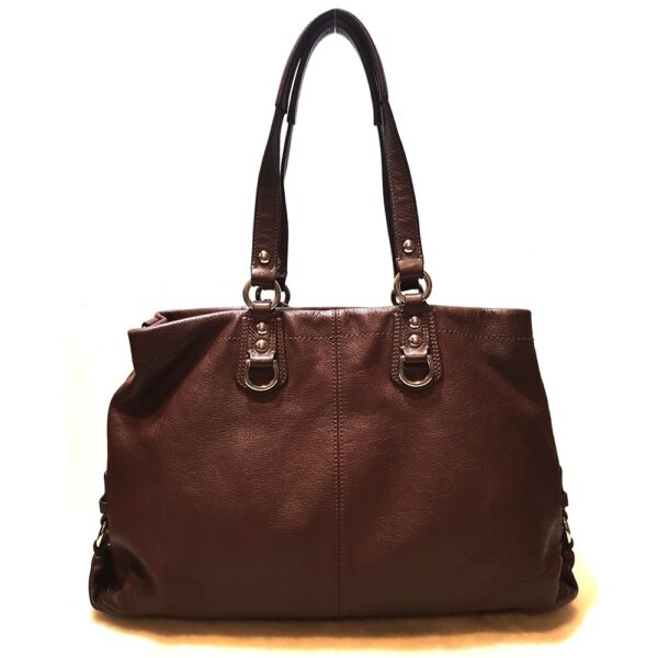 4317-Túi xách tay/đeo vai-COACH Ashley Carryall brown leather tote bag-Khá mới4