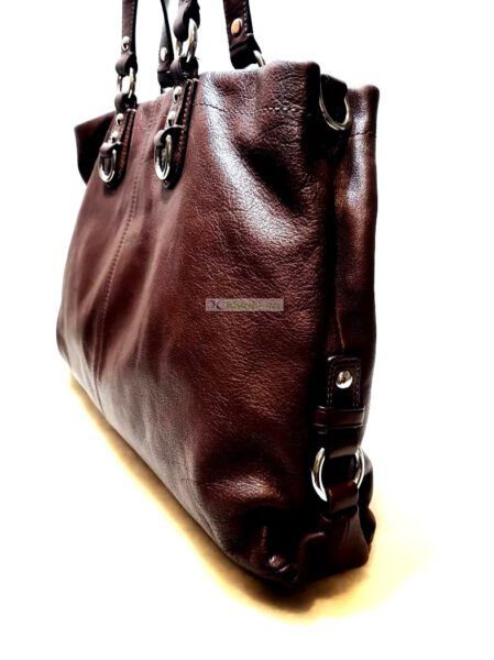 4317-Túi xách tay/đeo vai-COACH brown leather tote bag4