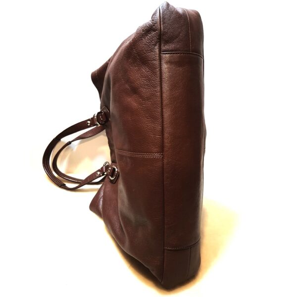 4317-Túi xách tay/đeo vai-COACH Ashley Carryall brown leather tote bag-Khá mới6
