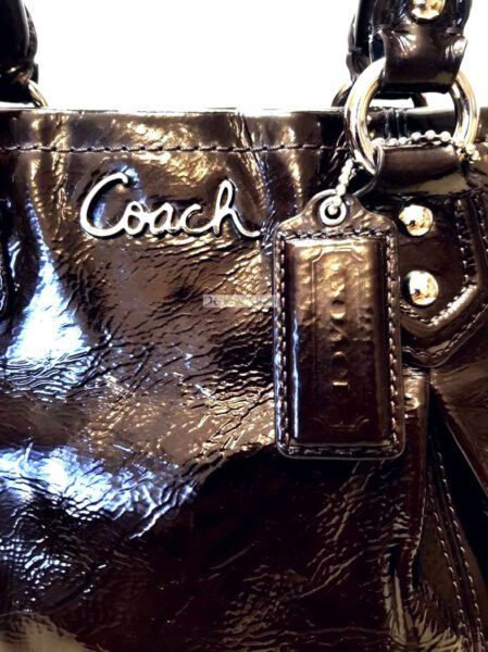 4301-Túi xách tay/đeo vai-COACH patent leather satchel bag5