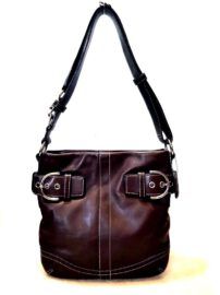 4321-Túi đeo vai/đeo chéo-COACH Soho brown leather crossbody bag