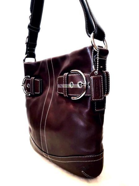 4321-Túi đeo vai/đeo chéo-COACH Soho brown leather crossbody bag1